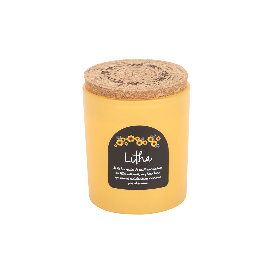 Litha Wildflower Wheel of the Year Candle - Image 2