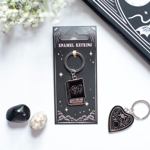 Black Spell Book Keyring