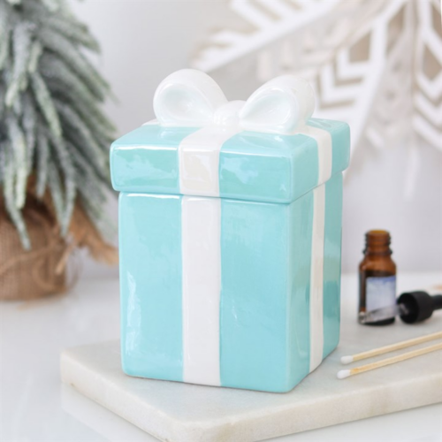 Blue Christmas Present Oil Burner